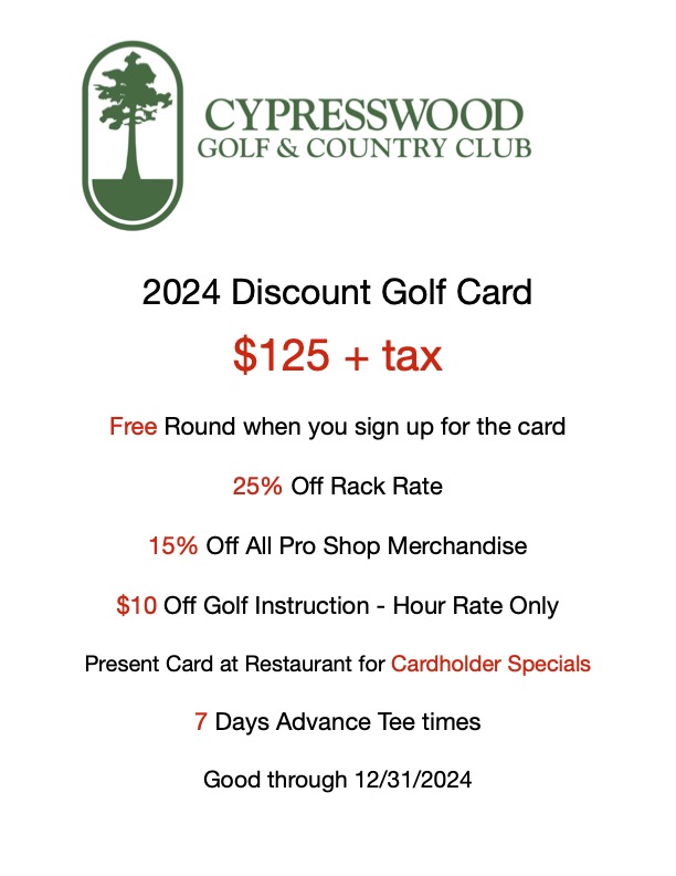 Shop Cypresswood Golf Country Club   Discountcard2024 